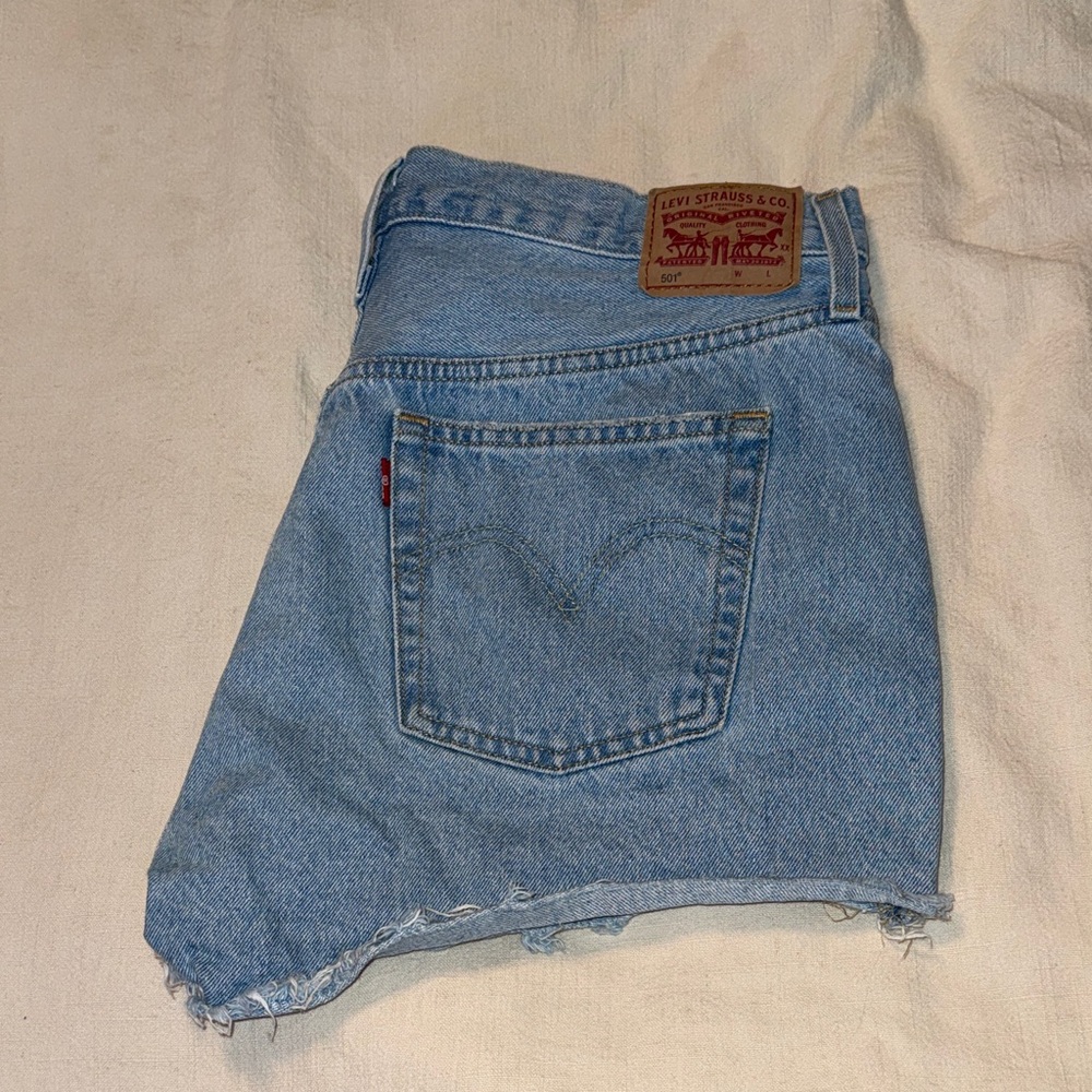 Levi's 501 Light Blue Denim Shorts